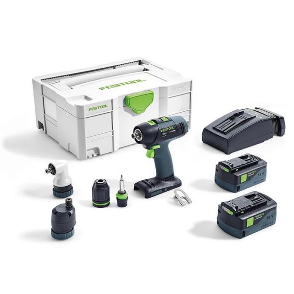 1122780 Festool T 18+3 Li 5,2 Set Akkuruuvinväännin kanssa akut, laturi ja tarvikkeet 1122780 Festool T 18+3 Li 5,2 Set Akkuruuvinväännin kanssa akut, laturi ja tarvikkeet
