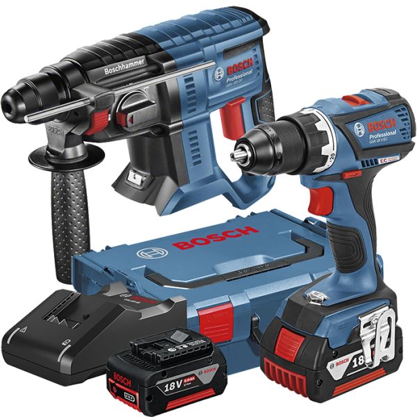 GSR 18V EC + GBH 18V 20 Bosch Verktygspaket + Borrhammare Bosch GSR 18V EC + GBH 18V 20 Verktygspaket + Borrhammare