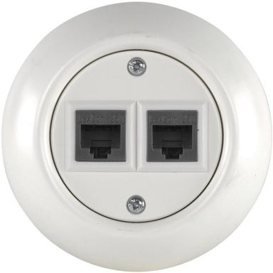 Schneider Electric Renova Data/teleuttag infällt, 2x8-pol