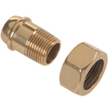 MMA 4161206 Nippel och mutter rak, till radiatorventil