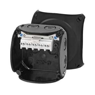 Hensel KF 0202 B Kytkentärasia musta, IP66, lasikuitu, 2,5 mm²