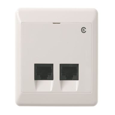 Elko UTP C6 Modularuttag utanpåliggande, vit