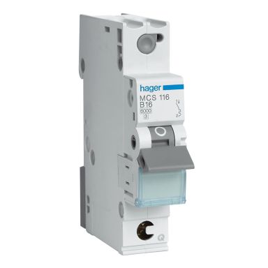 Hager MCS113 Miniatyrbryter 1-polet, 6 kA, C-karakteristikk