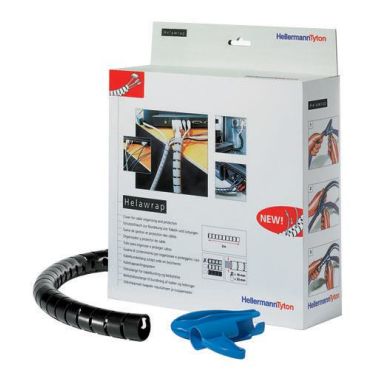 Hellermann Tyton Helawrap Kabelspiral 2 m, svart