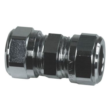 Gelia 3006111082 Klämringskoppling rak, koppar-koppar, krom