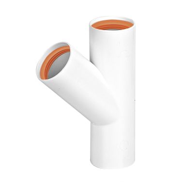 Faluplast 2316125 Grenrör 45°, med gummitätning