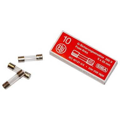 SIBA 7001005.2 Finsikring 5 x 25 mm, middels forsinkelse, 10-pakning
