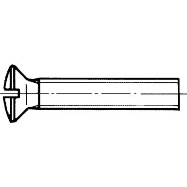 REYHER 009647309060020 Spårskruv M6, MKFS FN DIN 964 A, mässing