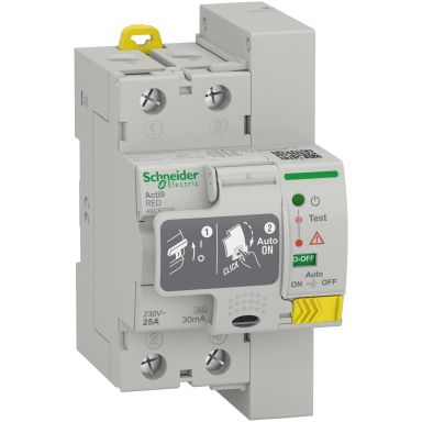 Schneider Electric Acti9 RED Jordfelsbrytare A, 2-polig