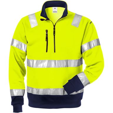 Fristads 728 SHV Sweatshirt varselgul/marinblå