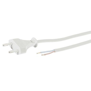 Z 2404576 Sladdställ rak, vit, H03VVH2-F 2X0,75