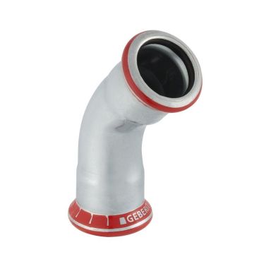 Geberit 1551095 Böj 45°, 2 muff, pressmuff x spetsände