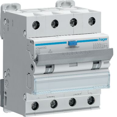 Hager ADM406C Jordfeilautomat 4-polet, 30 mA, B-karakteristikk