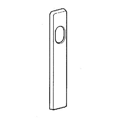 ASSA 468874100011 Sylinderskilt utside, blankkrom