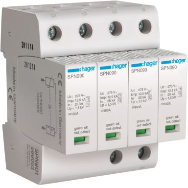 Hager SPN901 Overspenningsvern grovbeskyttelse, maks 1,5 kV