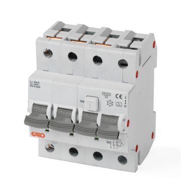 Garo RCBO GS B6A 4P Personskyddsautomat 4-polig, 230V