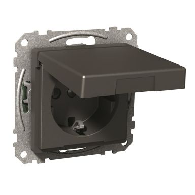 Schneider Electric WDE003177 Seinäpistorasia 1-osainen, maadoitettu, kansi