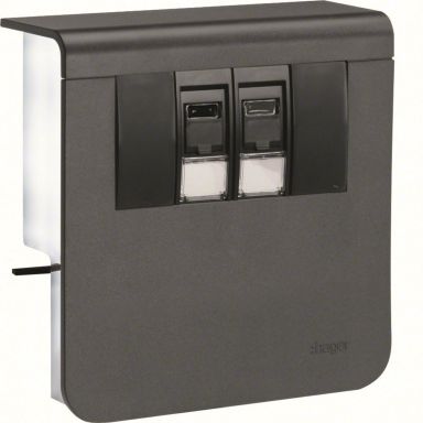 Hager SL200809079011 Datauttak 2 x RJ45