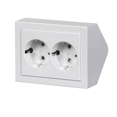 ABB Impressivo Hörnbox 2-vägs, jordat, utanpåliggande