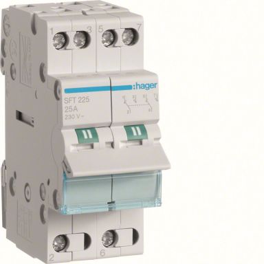 Hager SFT225 Vekslingsomkobler med 0 (off)-posisjon, 25 A