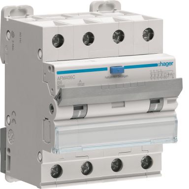 Hager AFM406C Jordfeilautomat 4-polet, karakteristikk B