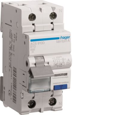 Hager ACS910D Personbeskyttelsesautomat 2-polet, 230 V