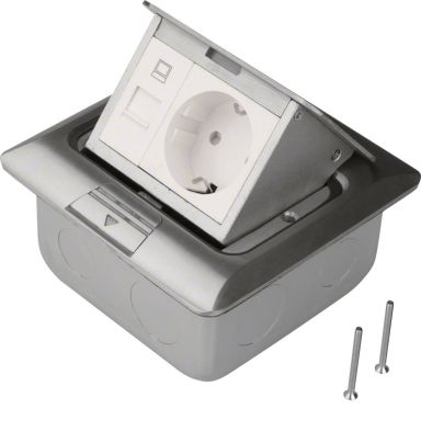Hager BSQRJ45R45E Golvbox inbyggnadsmått: 101 x 60 mm