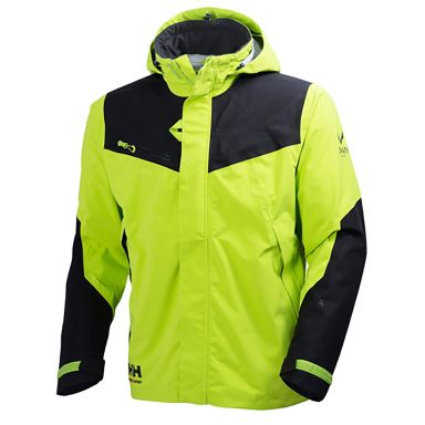 Helly Hansen Workwear Magni Jakke limegrønn, justerbar krage