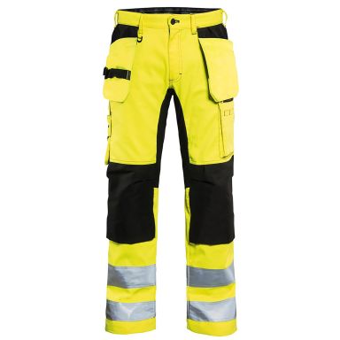 Blåkläder 155218113399D120 Synlighetsbukse med stretch, varselgul/svart