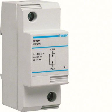 Hager SP120 Lynstrømavleder maks. 100 A
