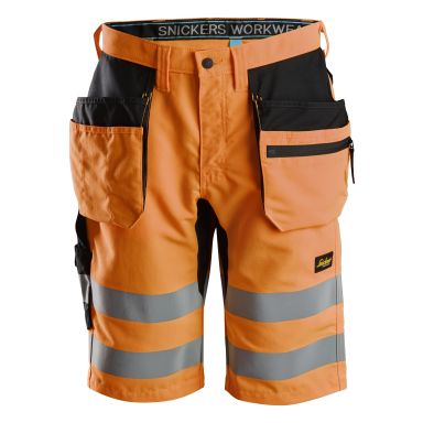 Snickers 6131 LiteWork Arbetsshorts varsel, orange