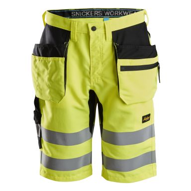 Snickers 6131 LiteWork Arbetsshorts varsel, gul