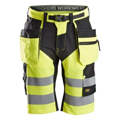 Snickers 6933 FlexiWork Arbeidsshorts varsel, gul
