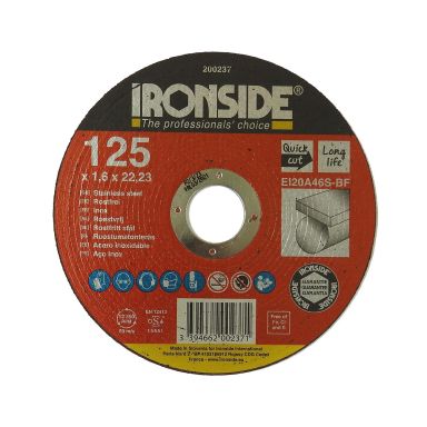 Ironside 200237 Kappskive 125 mm, F41, EI20, Inox
