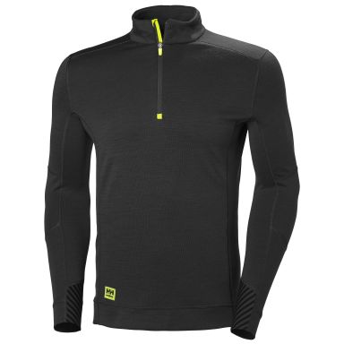 Helly Hansen Workwear Lifa Undertröja svart, kort dragkedja