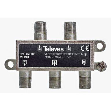 Televes VT49D Fördelare 5-1218 MHz, F-anslutning