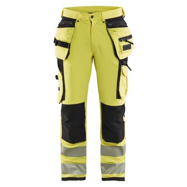 Blåkläder 199716423399C48 Synlighetsbukse 4-veisstretch, varselgul/svart