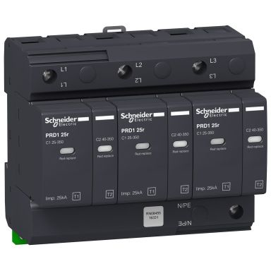 Schneider Electric 16331 Ylijännitesuoja hälytyskoskettimella, PDR1 25R