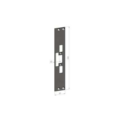 SAFETRON SA-31/20 Monteringsstolpe plan, rostfritt stål