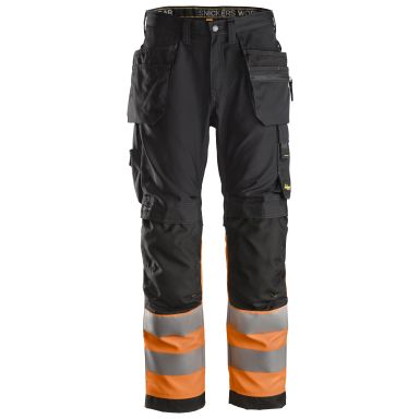 Snickers 6233 AllroundWork Arbeidsbukse varsel, oransje/svart