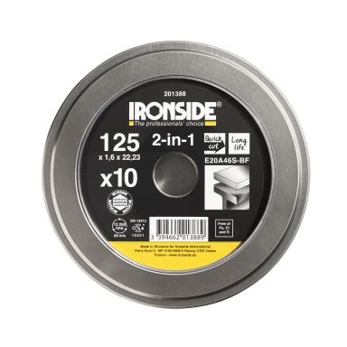 Ironside 201388 Kappskive 125 mm, 10-pakning