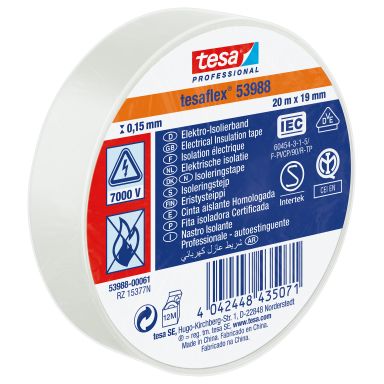 Tesa 53948 El/Isoleringstejp 20 m x 19 mm