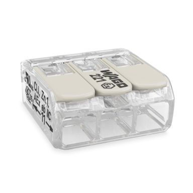 Wago 221-483 Koblingsklemme transparent, med låsespak