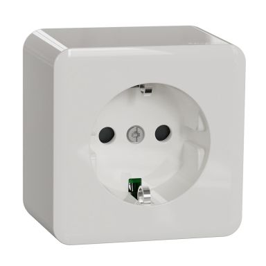 Schneider Electric Exxact Vägguttag 1-vägs, utanpåliggande