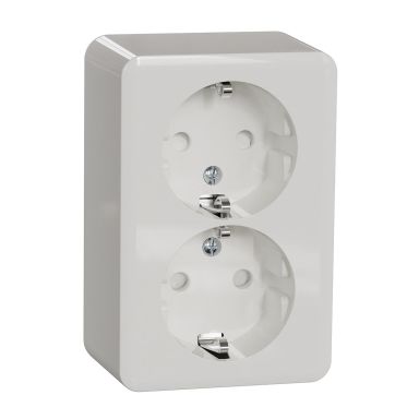 Schneider Electric Exxact Vägguttag 2-vägs, jordat, djup: 42 mm