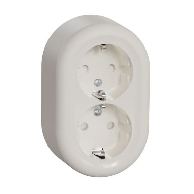 Schneider Electric Renova Seinäpistorasia 250 V, pinta-asennus, 2-osainen
