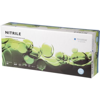 Tegera 849 Engangshanske Svart nitril, Pudderfri