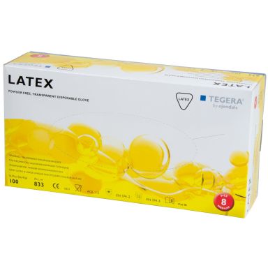 Tegera 833 Engangshanske Lateks, Pudderfri