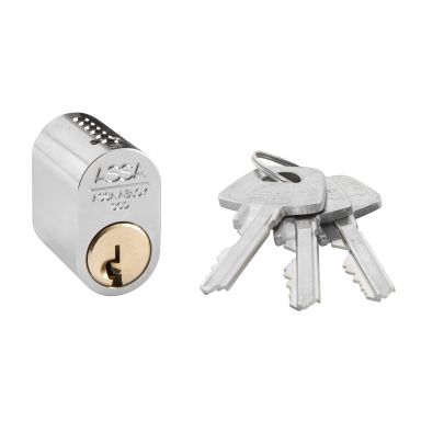 ASSA 1301 Låsesylinder med 3 nøkler, oval