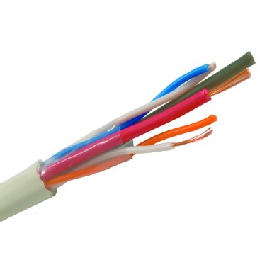 Nexans FLQQBR Alarmkabel 6,5 mm ytterdiameter, hvit